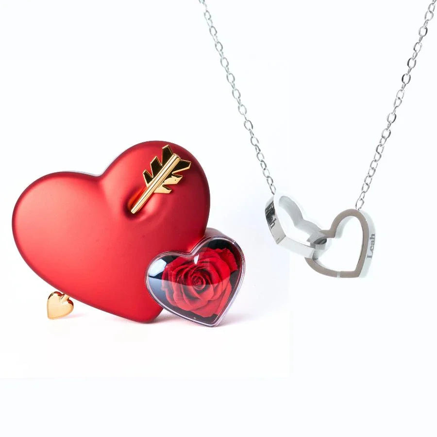 Eternal Heart Box & Personalized Necklace